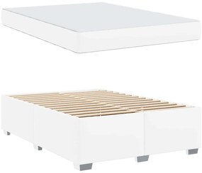 vidaXL Σκελετός Κρεβατιού Άλλο Λευκό 140 x 200 cm Τεχνητό δέρμα