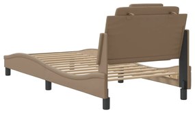 vidaXL Σκελετός Κρεβατιού Viana Χωρίς Στρώμα Καπουτσίνο 80x200 εκ. Συνθ. Δέρμα