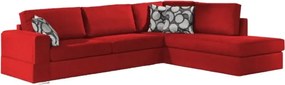 Γωνιακός καναπές Must-Αριστερή-275φ 210β εκ.-Κόκκινο