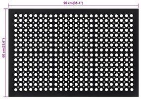 vidaXL Πατάκι Εισόδου Ορθογώνιο 60 x 90 εκ. από Καουτσούκ