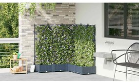 vidaXL Κηποτινάκι με Τρέλα 5 pcs Γκρι 120 x 120 x 125.5 εκ. PP