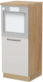 Επιδαπέδιο ντουλάπι φούρνου ψηλό Modena K14-60-1KR-Καρυδί - Γκρι ανοιχτό - 60.00Χ60.00Χ148.00cm