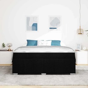 vidaXL Σκελετός Κρεβατιού με στρώμα Μαύρο 180 x 200 cm ύφασμα