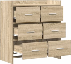 vidaXL Πλαϊνό γραφείο Sonoma Δρυς 75 x 33 x 80 εκ Επεξεργασμένο Ξύλο