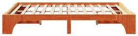 vidaXL Σκελετός Κρεβατιού Καφέ κεριού 160 x 200 cm Μασίφ ξύλο πεύκου