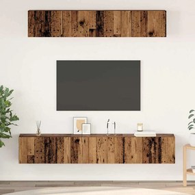 vidaXL Σετ επίπλου τηλεόρασης 5 pcs Παλαιό ξύλο 100 x 30 x 30 cm