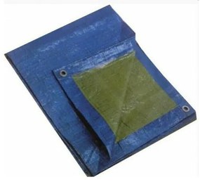 KRAUSMANN 65GB Μουσαμάς με Κρίκους 4 × 5m 65gr/τμ Πράσινο-Μπλε