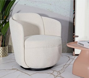 Πολυθρόνα Περιστρεφόμενη Μπεζ TORINO 72x70x75