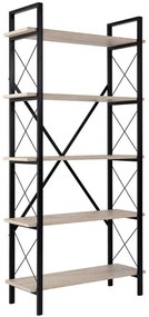 Ραφιέρα Δαπέδου Elysian 241NRD1336 90x33,5x180cm Travertine Beige-Black