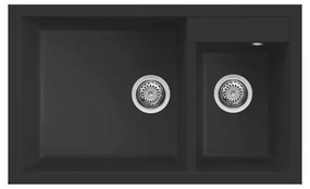 Νεροχύτης κουζίνας QUADRA 440 Nero 40 ELLECI 81,5x50cm