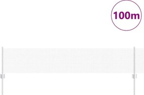 vidaXL Τεντώτο με στήριγμα Ασημί 0,4 x 100 μ Ατσάλι