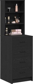 vidaXL Highboard Μαύρη δρυς 40 x 41 x 135 εκ. Επεξεργασμένο ξύλο