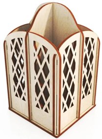 Intra απο ξύλο plywood 3mm-4mm πάχος – Διαιρούμενο ξύλο Organizer θήκης μολυβιού και πινέλου 15x20 cm INTRAVECTRY-MY556283