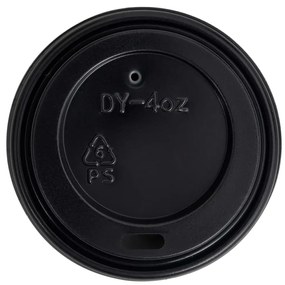 vidaXL Ποτήρια Καφέ Χάρτινα με Καπάκια 120 ml 1000 Τεμάχια Μαύρα