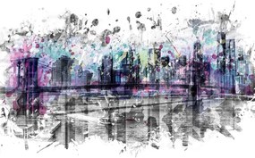 Εικονογράφηση Modern Art NEW YORK CITY Skyline Splashes, Melanie Viola