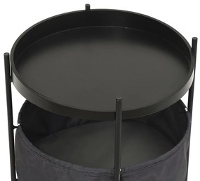 vidaXL Βοηθητικό Τραπεζάκι με Καλάθι Γκρι 40 x 40 x 45,5 εκ.