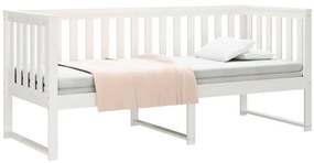 vidaXL Κρεβάτι ημέρας χωρίς στρώμα Λευκό 75x190 cm Στερεό ξύλο πεύκο