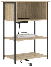 vidaXL Κομοδίνο Sonoma Δρυς 55 x 31 x 76 εκ Επεξεργασμένο ξύλο