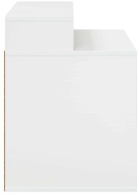 vidaXL Σπίτι Γάτας Λαμπερό Λευκό 42,5 x 40 x 53,5 εκ