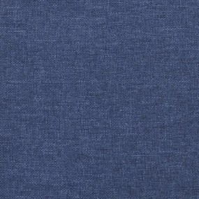 vidaXL Κρεβάτι Boxspring με Στρώμα Μπλε 120x190 εκ. Υφασμάτινο