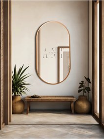 Stewehome Διακοσμητικός καθρέφτης τοίχου MDF οβάλ 90x50 cm