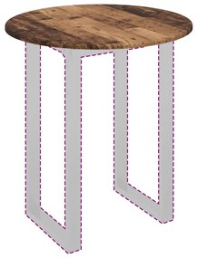 vidaXL Καπάκι τραπεζιού Παλαιό ξύλο 70 x 70 x 1.5 cm