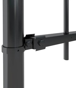 vidaXL Φράχτης Κήπου με Κορυφή από Ατσάλι 1005x100 εκ. Μαύρος