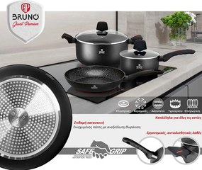 BRUNO κατσαρόλα Granit Premium BRN-0122 με αντικολλητική επίστρωση, 26cm