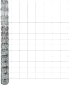 vidaXL Περίφραξη αγρού Ασημί 25 x 1,4 μ Γαλβανισμένος χάλυβας