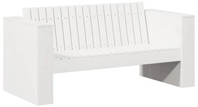 vidaXL Καναπές Κήπου Λευκό 134 x 60 x 62 cm Μασίφ ξύλο πεύκου