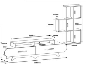 TV Unit Flora S - Walnut, Yellow Walnut
Yellow