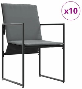 vidaXL Σέτ φαγητού για κήπο 11 pcs Μαύρο Ατσάλι