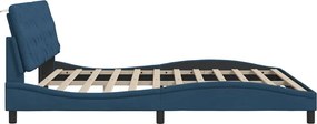 vidaXL Σκελετός Κρεβατιού Χωρίς Στρώμα Μπλε 200x200 εκ.Υφασμάτινο