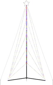 vidaXL Χριστουγεννιάτικο δέντρο LED 615 LED πολύχρωμα 404,5 εκ.