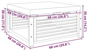 ΣΚΑΜΠΟ ΚΗΠΟΥ 68X68X30 ΕΚ. ΑΠΟ ΜΑΣΙΦ ΞΥΛΟ ΑΚΑΚΙΑΣ ΜΕ ΜΑΞΙΛΑΡΙ 367647