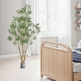 VEVOR 240cm Artificial Olive Tree Tall Fake Plant with Pot for Home Office