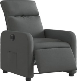 vidaXL Πολυθρόνα Ανακλινόμενη Ηλεκτρική Σκούρο Γκρι Υφασμάτινη