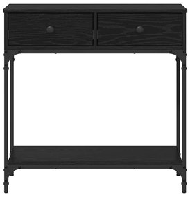 vidaXL Τραπέζι κονσόλας με συρτάρι Μαύρη δρυς 75 x 34.5 x 75 εκ