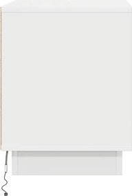 vidaXL Κομοδίνο Λευκό 44 x 34,5 x 45 εκ Επεξεργασμένο ξύλο
