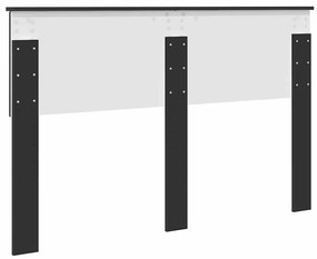 vidaXL Κεφαλάρι με κεφαλάρι Μαύρη Οξυά 150 cm Επεξεργασμένο ξύλο