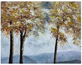 Πίνακας Καμβάς Trees 148-222-142 80x2,3x60cm Multi Οριζόντιοι Καμβάς