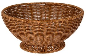 Διακοσμητικό Μπωλ Rattan-Πλαστικό Καφέ iliadis Φ24,5x12εκ. 85946