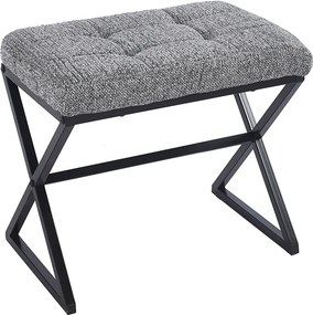 Σκαμπό (55x36x47) Spitishop Bouillon Grey/Black