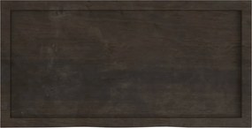 vidaXL Ράφι Τοίχου Σκούρο Καφέ 100x50x(2-6) εκ. Επεξ. Μασίφ Ξύλο Δρυός