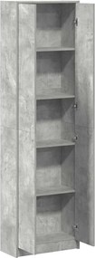 vidaXL Ντουλάπι Σκυρόδεμα Γκρι 55 x 25 x 189 εκ. Επεξεργασμένο ξύλο