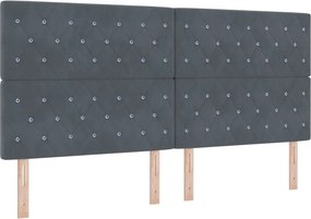 vidaXL Κεφαλάρι Σκούρο Γκρι 200 cm Βελούδο