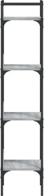 vidaXL Βιβλιοθήκη 4 Επιπέδων Γκρι Sonoma 35x30x138,5 εκ. Επεξεργ. Ξύλο