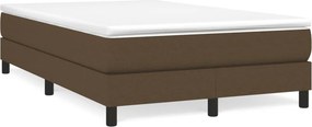 vidaXL Κρεβάτι Boxspring με Στρώμα Σκούρο Καφέ 120x190 εκ Υφασμάτινο