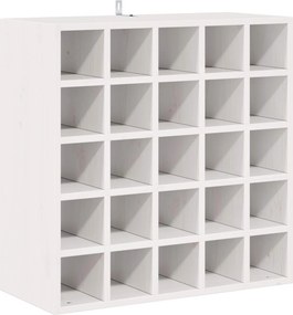 vidaXL Ράφι Κρασιού 2 pcs Λευκό 56 x 25 x 56 cm Στερεά ξυλεία πεύκου