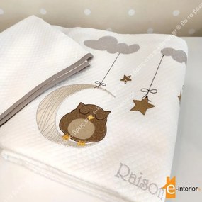 Κουβέρτα Πικέ Κούνιας Dreamy Owl - Brown 108103006